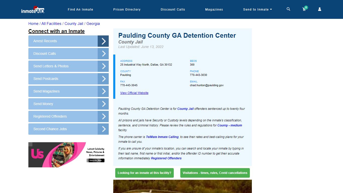 Paulding County GA Detention Center - Inmate Locator - Dallas, GA